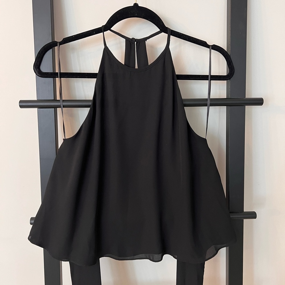 Zara halter neck top with ties NWOT